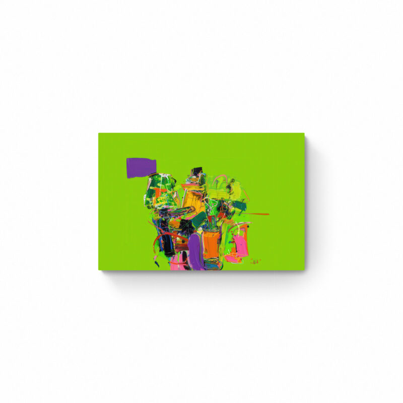 A canvas that screams fun, freedom, and a dash of rebellious charm. Imagine a summer where you let loose, break the rules, and paint the town neon—this piece is the visual anthem of that vibe. Brat Summer inspired.