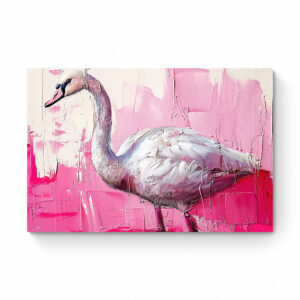 Swan Lake Blush Living Room Canvas Print